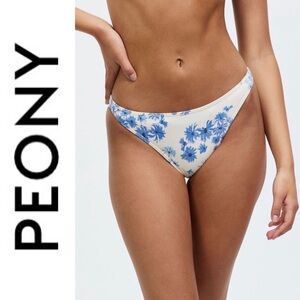 NWT Peony Blue/White Hi Line Floral Bikini Bottoms Australia 10, US 6